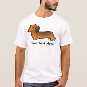Camiseta Dachshund dos desenhos animados (longhair)
