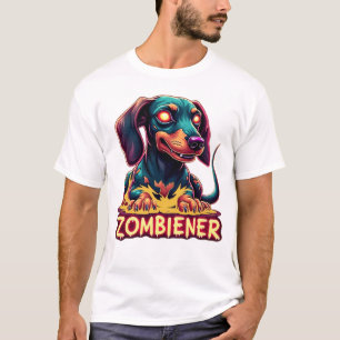 Camiseta Dachshund Doxie Salsicha Wiener Cão Zumbi Hallowee