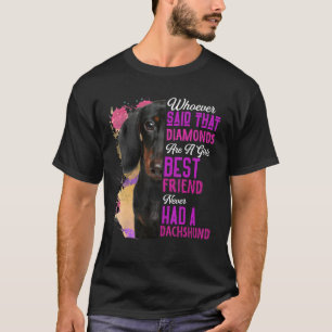 Camiseta Dachshund é a melhor amiga de uma garota, Mãe de c