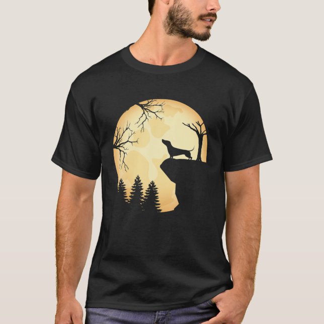 Camiseta Dachshund E Mamãe Halloween Engraçados Cachorros B (Frente)