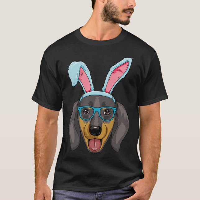 Camiseta Dachshund Egg Easter Day Dog Costume Gift Boys Gir (Frente)