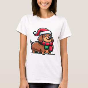 Camiseta Dachshund Elegance Christmas Anticipation Classic