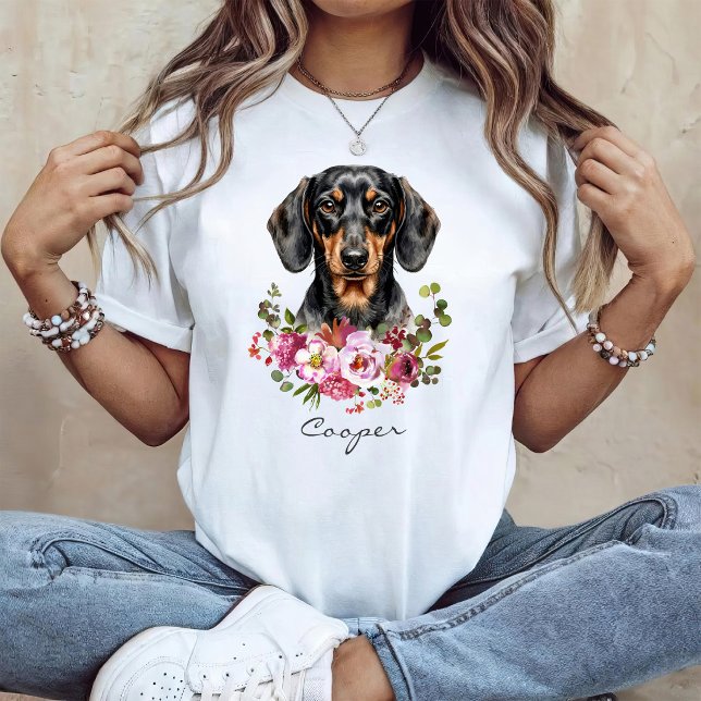 Camiseta Dachshund em aquarela (Criador carregado)