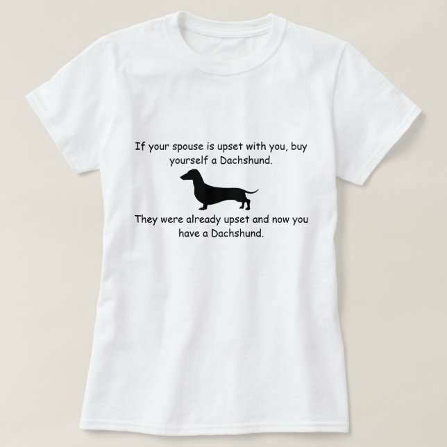 Camiseta Dachshund engraçado  (Frente do Design)