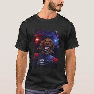 Camiseta Dachshund Engraçado Dirigindo Meme Cachorro Dirigi