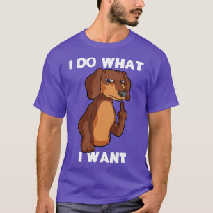 Camiseta Dachshund Eu Faço O Que Quero Engraçado Dachshund
