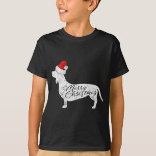 Camiseta Dachshund Felry Natal I Doxie Papais noeis Silhoue