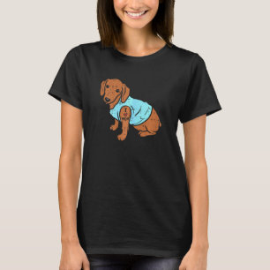 Camiseta Dachshund Feminino Eu Amo Mãe Cachorro Wiener Fofo