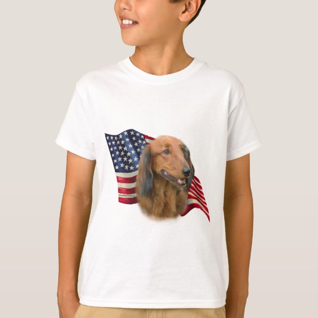 Camiseta Dachshund Flag (Frente)