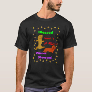 CAMISETA DACHSHUND FUNNER WIENER DOG PET CUTE WIENER OBSESS