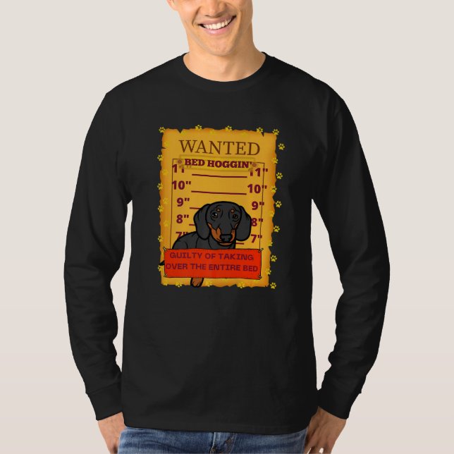 CAMISETA DACHSHUND FUNNER WIENER DOG PET PROFILE BED H (Frente)