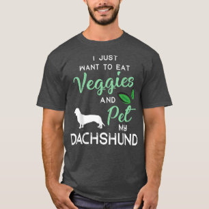 Camiseta Dachshund Funny Vegan Dog Proprietário do Lago Xma