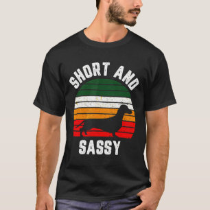 Camiseta Dachshund Funny Weiner Cão Curto Sassado