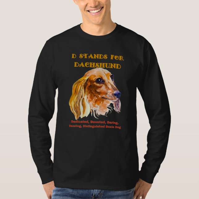 Camiseta Dachshund Funny Wiener Dog Pet D Para Dachles (Frente)