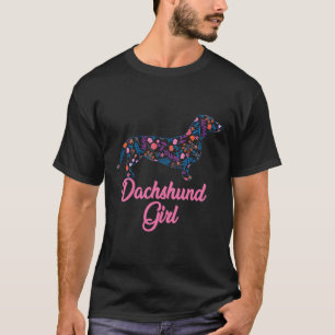 Camiseta Dachshund Girl Cute Doxie Wiener Dono de Cachorros