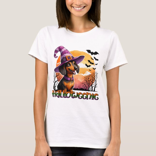 Camiseta Dachshund Halloween (Frente)