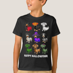 Camiseta Dachshund Happy Halloweiner Diversão Halloween Cãe