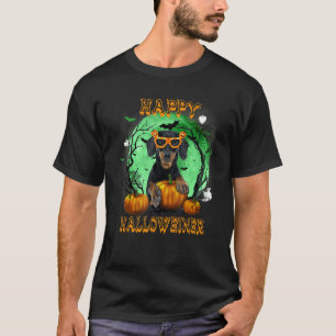 Camiseta Dachshund Happy Halloweiner Halloween Cães 5