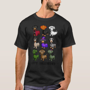 Camiseta Dachshund Happy Halloweiner Halloween Wiener