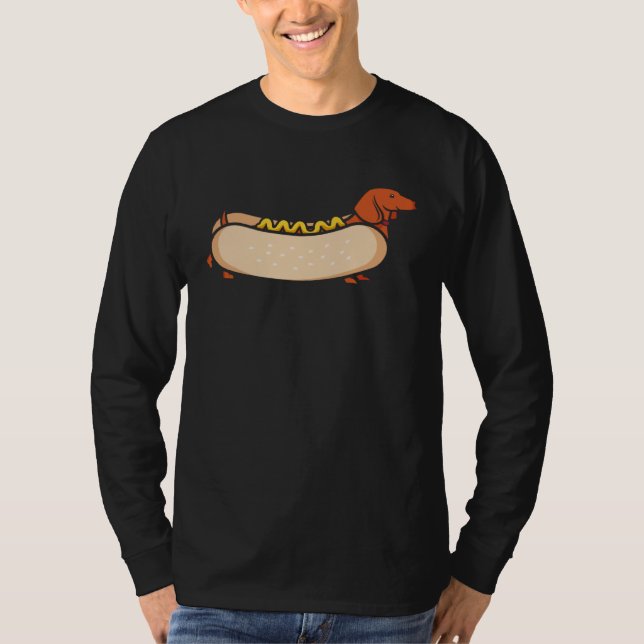Camiseta Dachshund Hot Dog Cute Weenie Wiener Dog (Frente)