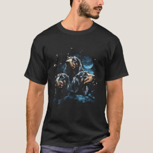 Camiseta Dachshund Howling Na Lua Dachshund Pai Dog Lo