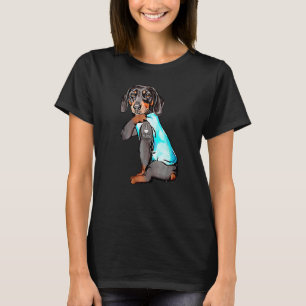 Camiseta Dachshund I Love Mimi Tattoo Roupa Dog Mimi Moth
