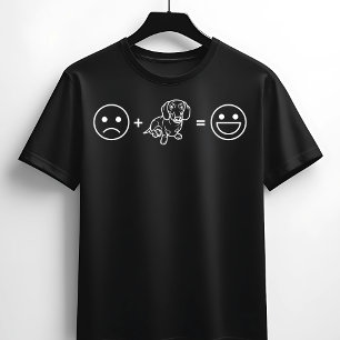 Camiseta Dachshund Igual à Felicidade