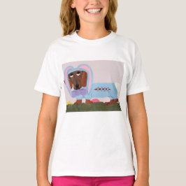 Camiseta Dachshund in bunny costume