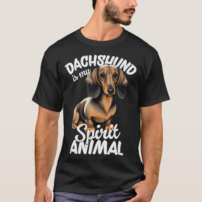 Camiseta Dachshund Is My Spirit Animal (Frente)