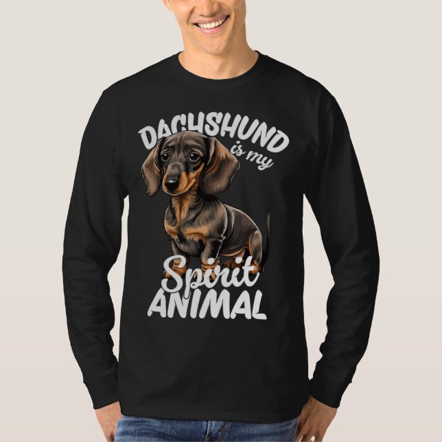 Camiseta Dachshund Is My Spirit Animal  1 (Frente)