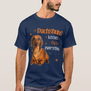 Camiseta Dachshund Kisses Conserte Tudo o que o amante do D