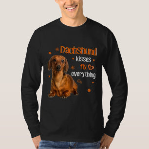 Camiseta Dachshund Kisses Conserte Tudo Que O Dachshund Lov