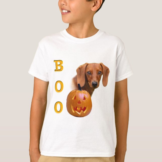 Camiseta Dachshund (liso) Boo (Frente)