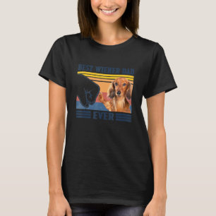 Camiseta Dachshund Longhair Melhor Pai De Wiener Alguma Vez