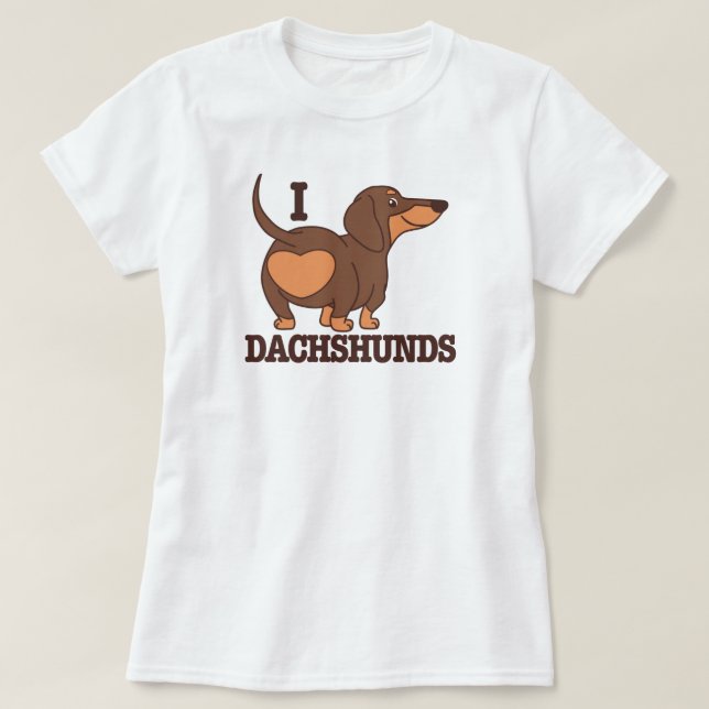 Camiseta Dachshund Love Dog T-Shirt (Frente do Design)