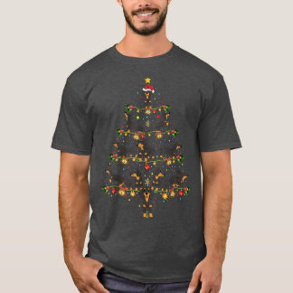 Camiseta Dachshund Lover Xmas Correspondendo Papais noeis D