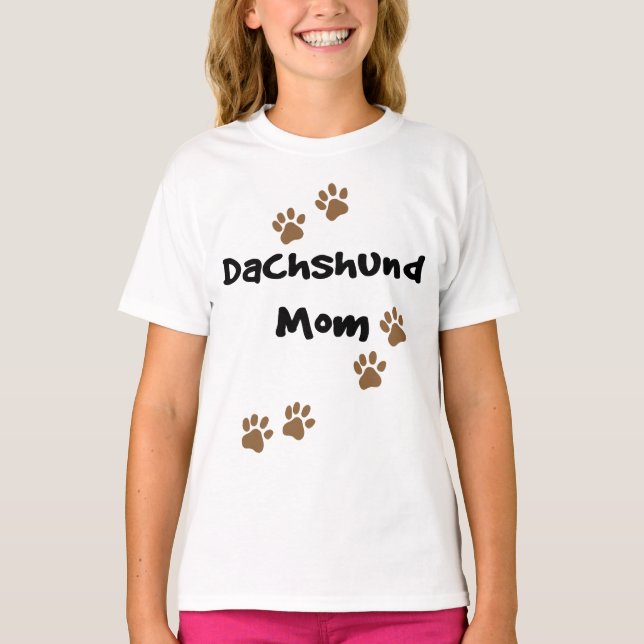 Camiseta Dachshund Mãe (Frente)