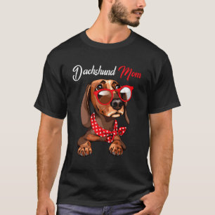 Camiseta Dachshund Mãe Cachorro Bonito Cachorro Cachorro Ca