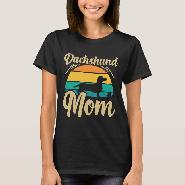 Camiseta Dachshund Mãe Cachorro Idea (Frente)