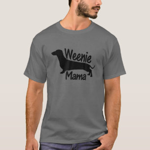 Camiseta Dachshund Mãe Weiner Cachorro Engraçado Weenie Mam