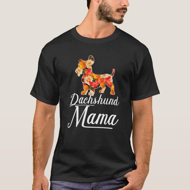 Camiseta Dachshund Mama Salsicha Cão Pet Animal Women Dachs (Frente)