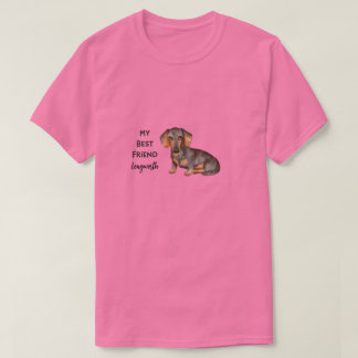 Camiseta Dachshund Meu Melhor Amigo Nome de Pet Personaliza