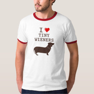 Camiseta Dachshund minúsculo do Wiener do amor engraçado