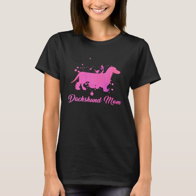 Camiseta Dachshund Mom  Dachshund Mom Dogs Women Dog Owner (Frente)