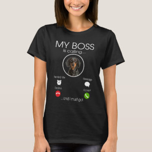 Camiseta Dachshund my Boss
