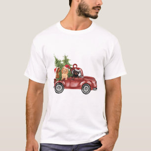 Camiseta Dachshund Nas Ornações Xmas De Enfeites de natal D