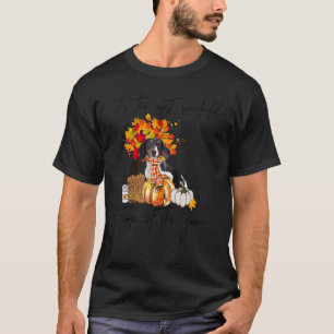 Camiseta Dachshund O Mais Maravilhoso Tempo Pumpkin Spice W