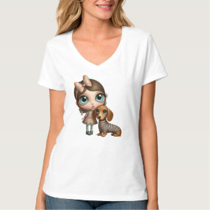 Camiseta Dachshund Olho Grande