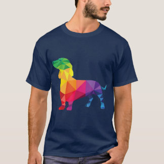 Camiseta Dachshund Orgulho gay LGB Sinalizador Arco-Íris Pr