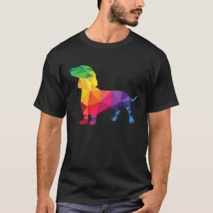 Camiseta Dachshund Orgulho gay LGBT Sinalizador Arco-Íris D